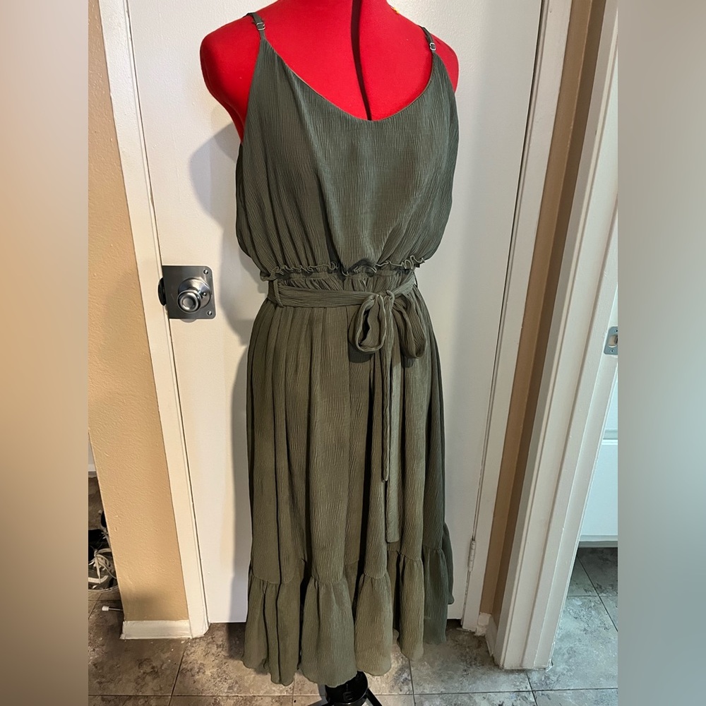 Sage green long dress